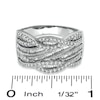 Thumbnail Image 3 of Previously Owned - 1/2 CT. T.W. Round and Baguette Diamond Swirl Band in 10K White Gold