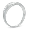 Thumbnail Image 2 of Previously Owned - Diamond Accent Slant Wedding Band in 10K White Gold