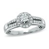 Thumbnail Image 1 of Previously Owned - 1/2 CT. T.W. Diamond Split-Shank Frame Engagement Ring in 14K White Gold