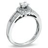 Thumbnail Image 2 of Previously Owned - 1/2 CT. T.W. Diamond Split-Shank Frame Engagement Ring in 14K White Gold