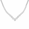 Thumbnail Image 1 of Previously Owned - 3 CT. T.W. Diamond Chevron Flower Necklace in 14K White Gold