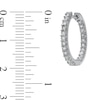 Previously Owned - 1/8 CT. T.W. Diamond Sparkle Hoop Earrings in Sterling Silver