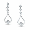 Thumbnail Image 1 of Previously Owned - 1/6 CT. T.W. Diamond Teardrop Dangle Earrings in 14K White Gold