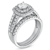 Thumbnail Image 2 of Previously Owned - 1-1/2 CT. T.W. Diamond Double Frame Bridal Set in 14K White Gold