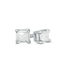 Thumbnail Image 1 of Previously Owned - 1/5 CT. T.W. Princess-Cut Diamond Solitaire Stud Earrings in 14K White Gold
