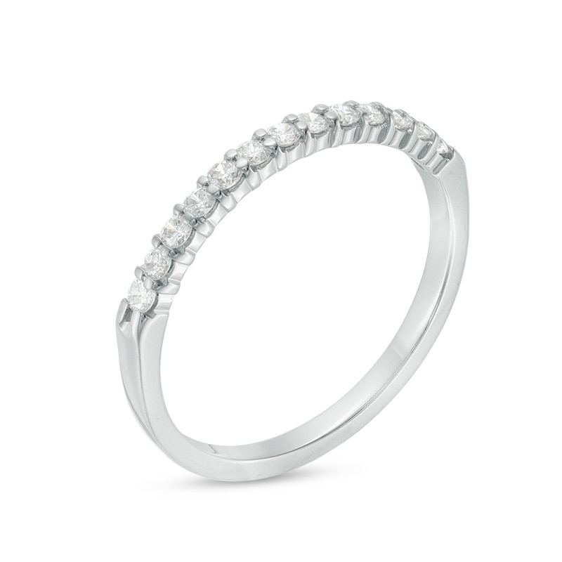 Main Image 2 of Previously Owned - 1/4 CT. T.W. Diamond Ribbon Band in 14K White Gold