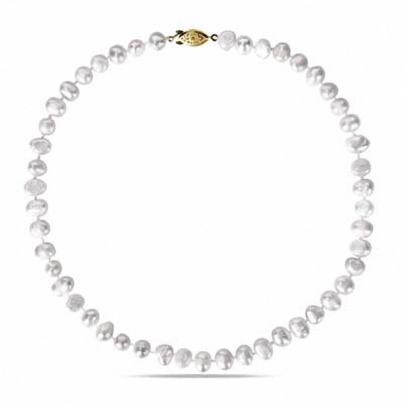 Main Image 2 of Previously Owned-8.0-9.0mm Freshwater Cultured Pearl Strand Necklace
