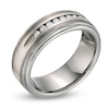 Thumbnail Image 3 of Previously Owned - 1/4 CT. T.W. Diamond Channel Wedding Band in Tungsten Carbide and Stainless Steel
