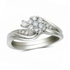 Thumbnail Image 0 of Previously Owned - 1/3 CT. T.W. Diamond Composite Bridal Set in 10K White Gold