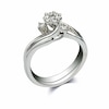 Thumbnail Image 1 of Previously Owned - 1/3 CT. T.W. Diamond Composite Bridal Set in 10K White Gold