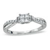 Thumbnail Image 1 of Previously Owned - Cherished Promise Collection™ 1/4 CT. T.W. Quad Princess-Cut Diamond Promise Ring in 10K White Gold
