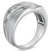 Thumbnail Image 1 of Previously Owned - Men's 1 CT. T.W. Diamond Seven Stone Slant Wedding Band in 10K White Gold