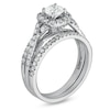 Thumbnail Image 1 of Previously Owned - 1-1/10 CT. T.W. Diamond Frame Twist Bridal Set in 14K White Gold