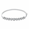 Thumbnail Image 1 of Previously Owned - 1 CT. T.W. Diamond Flower Bangle in 14K White Gold