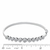Thumbnail Image 2 of Previously Owned - 1 CT. T.W. Diamond Flower Bangle in 14K White Gold
