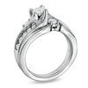 Thumbnail Image 2 of Previously Owned - 1 CT. T.W. Diamond Three Stone Swirl Bridal Set in 14K White Gold