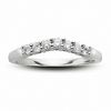 Thumbnail Image 0 of Previously Owned - 1/4 CT. T.W. Diamond Contour Wedding Band in 14K White Gold