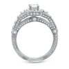 Thumbnail Image 2 of Previously Owned - 2 CT. T.W. Framed Emerald-Cut Diamond Three Stone Ring in 14K White Gold