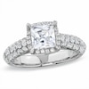 Thumbnail Image 1 of Previously Owned - 2-1/2 CT. T.W.  Framed Princess-Cut Diamond Engagement Ring in 14K White Gold