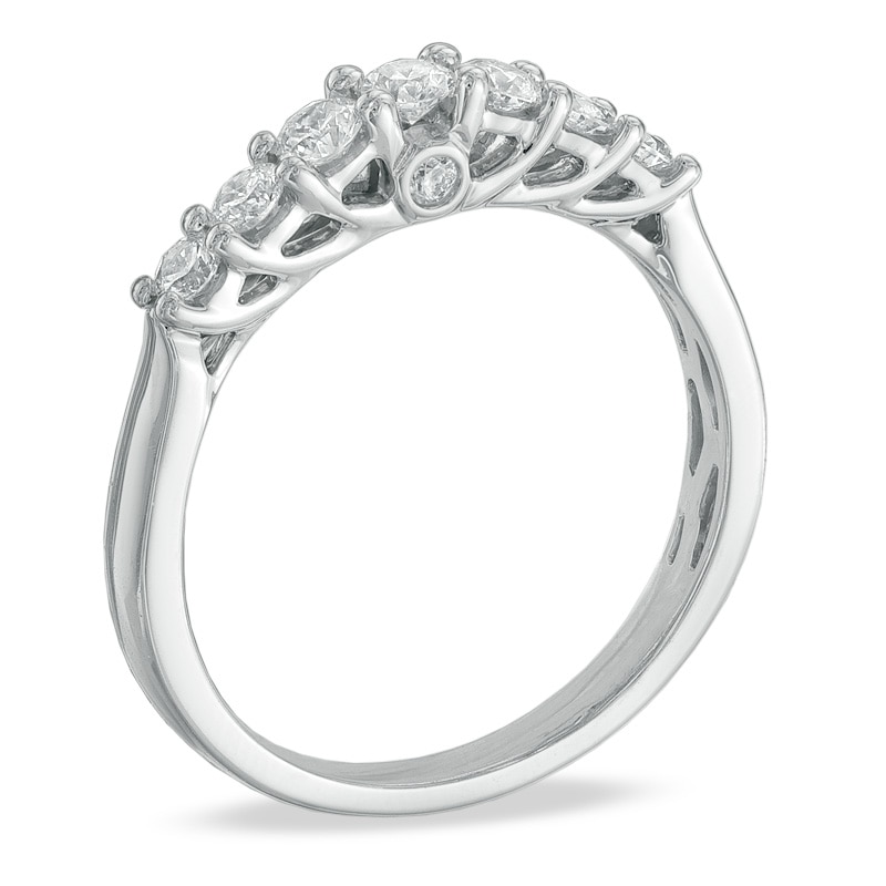 Main Image 2 of Previously Owned - 1/2 CT. T.W. Diamond Seven Stone Ring in 14K White Gold