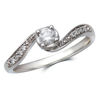 Thumbnail Image 2 of Previously Owned - 1/4 CT. T.W. Diamond Bypass Bridal Set in 10K White Gold