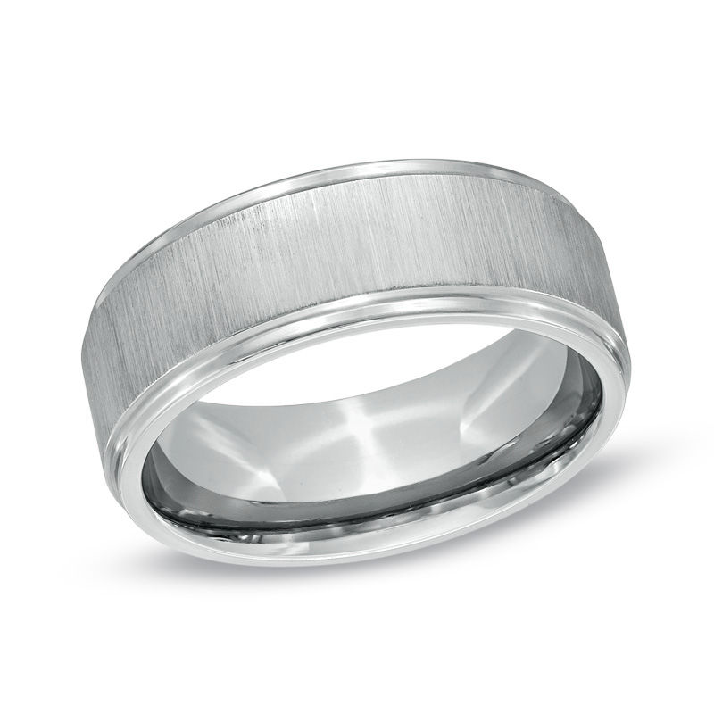 Main Image 1 of Previously Owned - 8.0mm Comfort Fit Satin Finish Cobalt Wedding Band