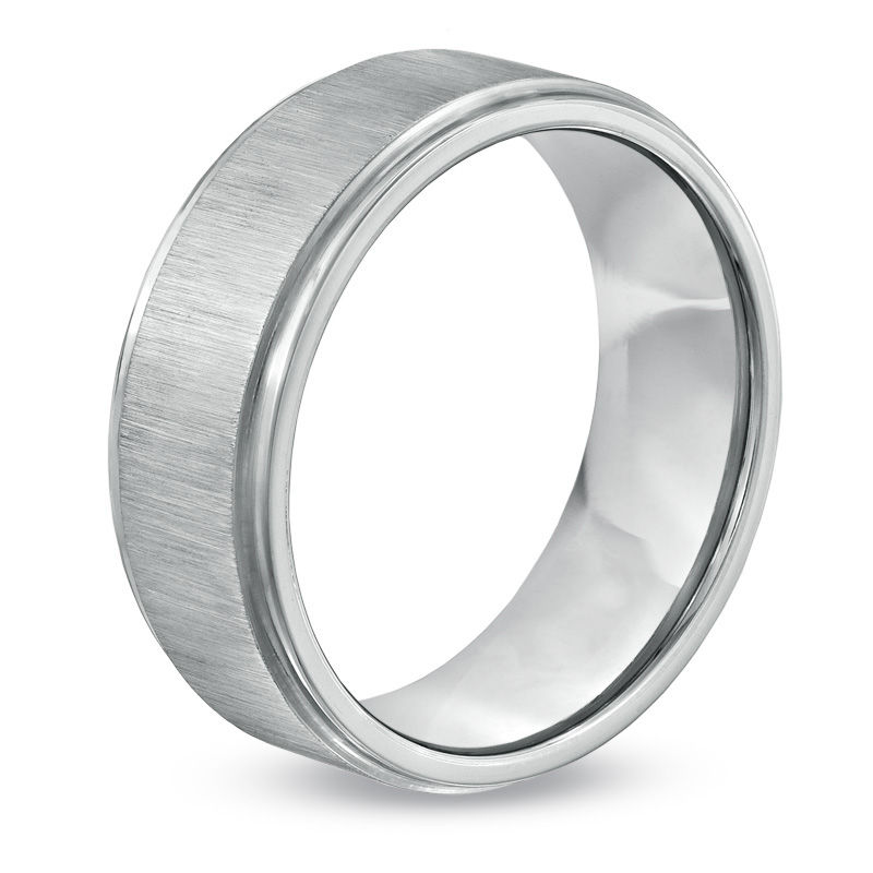 Main Image 2 of Previously Owned - 8.0mm Comfort Fit Satin Finish Cobalt Wedding Band