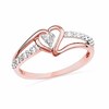 Thumbnail Image 1 of Previously Owned - Diamond Accent Heart Promise Ring in 10K Rose Gold