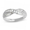 Thumbnail Image 0 of Previously Owned - 1/4 CT. T.W. Diamond Crossover Band in 14K White Gold