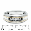 Thumbnail Image 1 of Previously Owned - Men's 1/2 CT. T.W. Diamond Five Stone Double Ribbon Band in 10K Two-Tone Gold