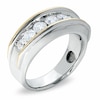 Thumbnail Image 2 of Previously Owned - 1-1/2 CT. T.W. Diamond Seven Stone Wedding Band in 10K Two-Tone Gold