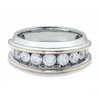 Thumbnail Image 3 of Previously Owned - 1-1/2 CT. T.W. Diamond Seven Stone Wedding Band in 10K Two-Tone Gold