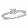 Thumbnail Image 1 of Previously Owned - 1/4 CT. T.W. Diamond Cluster Ring in 14K White Gold