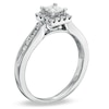 Thumbnail Image 1 of Previously Owned - 1/2 CT. T.W. Princess-Cut Diamond Framed Engagement Ring in 14K White Gold