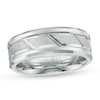 Thumbnail Image 0 of Previously Owned - Men's 8.0mm Comfort Fit Slant Groove Tungsten Wedding Band