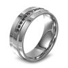 Thumbnail Image 2 of Previously Owned - 1/6 CT. T.W. Black Diamond Wedding Band in Stainless Steel
