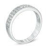 Thumbnail Image 2 of Previously Owned - 1/4 CT. T.W. Diamond Double Row Wedding Band in 10K White Gold