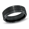 Thumbnail Image 1 of Previously Owned - 8.0mm Carbon Fiber Inlay Comfort Fit Black Titanium Wedding Band