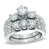 Thumbnail Image 1 of Previously Owned - 3 CT. T.W. Diamond Past Present Future® Bridal Set in 14K White Gold