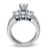 Thumbnail Image 2 of Previously Owned - 3 CT. T.W. Diamond Past Present Future® Bridal Set in 14K White Gold