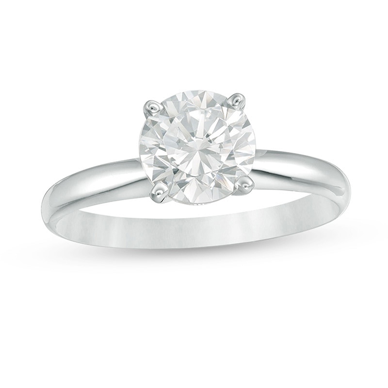 Main Image 1 of Previously Owned - 1 CT. Diamond Solitaire Engagement Ring in 14K White Gold (I/I1)