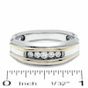Thumbnail Image 1 of Previously Owned - Men's 1/2 CT. T.W. Diamond Five Stone Band in 10K Two-Tone Gold
