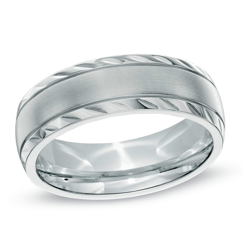Previously Owned - Men's 7.0mm Comfort Fit Stainless Steel Wedding Band