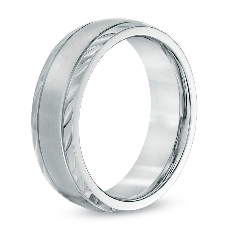 Previously Owned - Men's 7.0mm Comfort Fit Stainless Steel Wedding Band