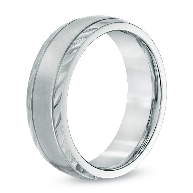 Main Image 2 of Previously Owned - 7.0mm Comfort Fit Stainless Steel Wedding Band