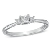 Thumbnail Image 0 of Previously Owned - 1/4 CT. T.W. Princess-Cut Diamond Three Stone Engagement Ring in 10K White Gold