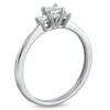 Thumbnail Image 1 of Previously Owned - 1/4 CT. T.W. Princess-Cut Diamond Three Stone Engagement Ring in 10K White Gold