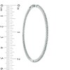 Thumbnail Image 1 of Previously Owned - 1 CT. T.W. Diamond Inside-Out Hoop Earrings in Sterling Silver