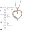Thumbnail Image 2 of Previously Owned - Diamond Accent Heart Pendant in 10K Rose Gold