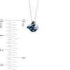 Thumbnail Image 2 of Previously Owned - TEENYTINY® Enhanced Blue Diamond Accent Dove Pendant in Sterling Silver - 17"